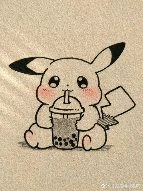 教你画超可爱皮卡丘! 猛吸一口临摹