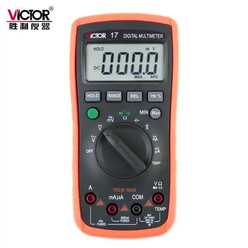 胜利vc17 自动量程数字万用表 多用表 电容1000uf 数显多用表15b