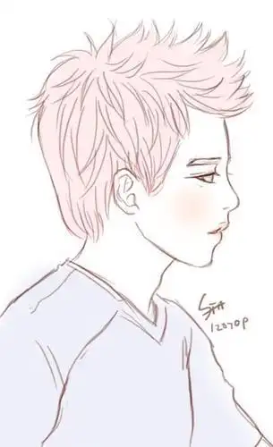 动漫男生简笔画侧身