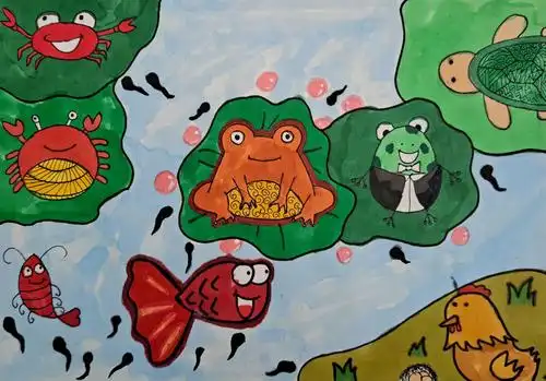 儿童故事绘画创作:小蝌蚪找妈妈