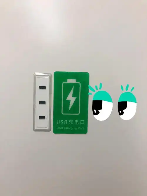 无意间发现每节车厢内都配有3个usb充电接口!