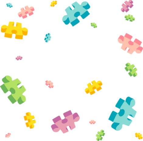 彩色拼图漂浮多边形装饰元素背景