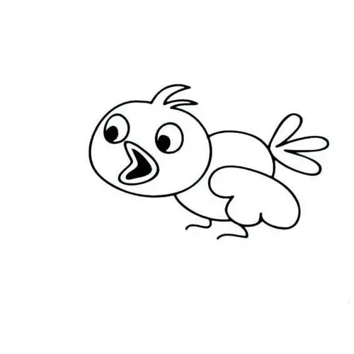 快乐的小鸟简笔画图片_快乐的小鸟儿童绘画图集 小鸟简笔画