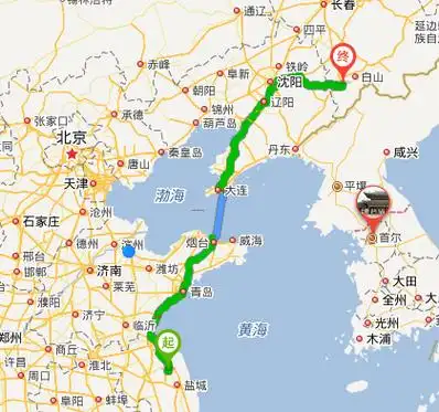 江苏省盐城市阜宁县离吉林省通化市多少公里?