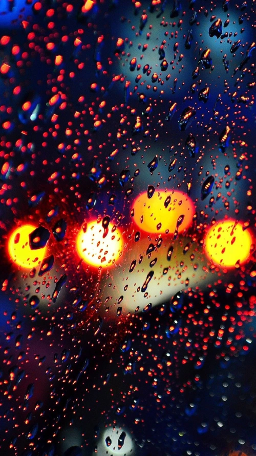 雨天灯光夜景手机端h5背景