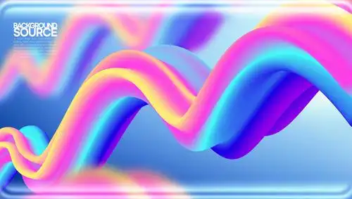 壁纸图片抽象渐变波浪曲屏psd素材