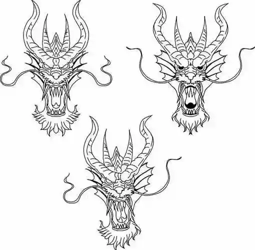 龙的画法白描龙谱的画法素材