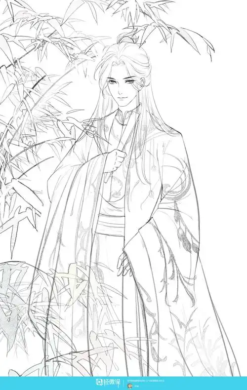 《插画整体线稿细画完成—古风中国风插画细化提高练习》by 叶绿
