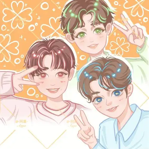 tfboys卡通头像摸鱼头像自取附过程