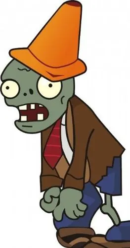 路障头僵尸图片