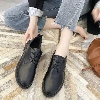 女士单鞋>麦思德>麦思德公司上班搭配正装穿的小皮鞋英伦风韩版小皮鞋