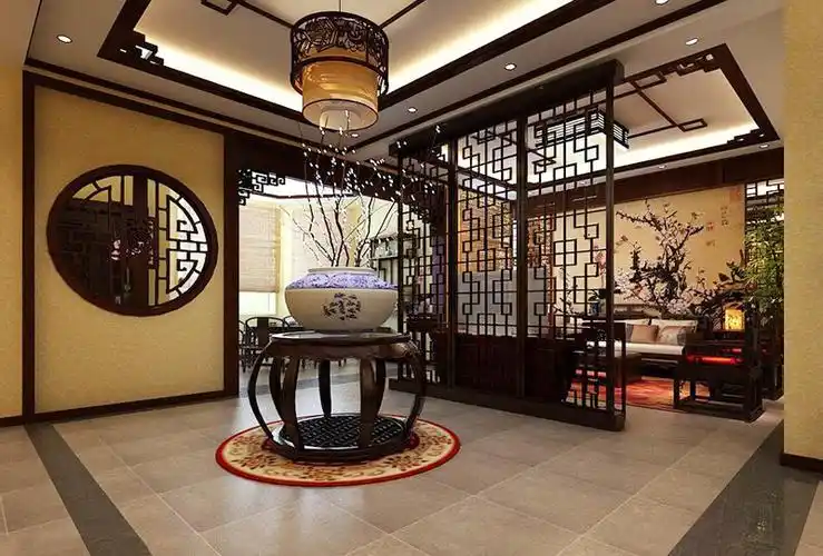 中式风格别墅仿古客厅装修效果图赏析