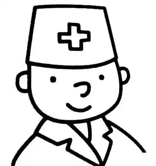医生简笔画 医生简笔画简单又漂亮 - 水彩迷