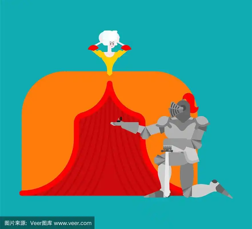 单膝跪地的骑士结婚了