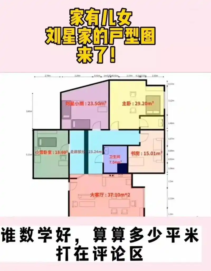 家有儿女中刘星家的户型,你能算出来多大平米吗?#动态优创月