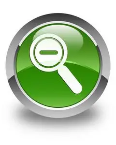 缩小图标光泽柔软绿色圆形按钮图片