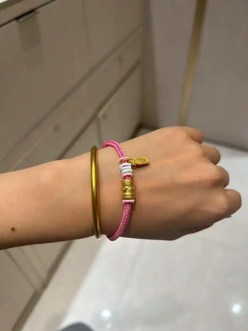 周大福小福牌77六字箴言好运好绳周大福六字.