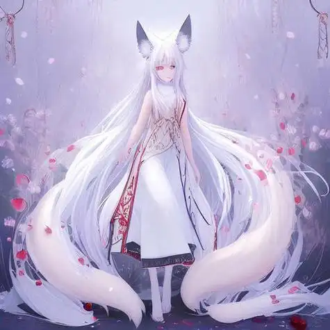 九尾狐卡通头像二次元女孩 卡通头像图片大全 -【爱个性】