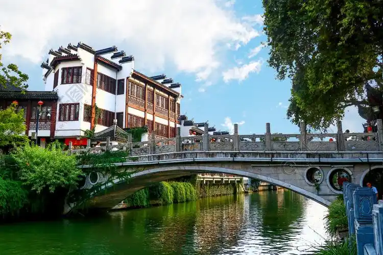 中国风古风小桥流水桥梁