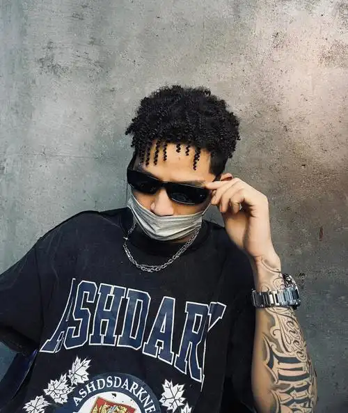 凌乱弹簧黑人烫