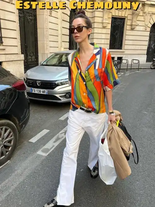 再分享一天巴黎最特立独行的时尚博主estellechemouny穿搭,因为好朋友