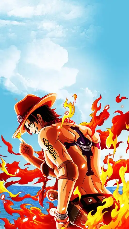 海贼王火拳艾斯帅气高清手机壁纸