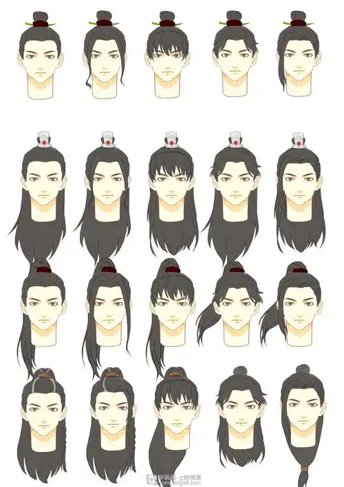 古风男性的发型设计