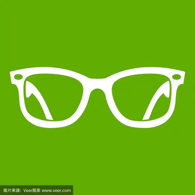 绿色眼镜图标