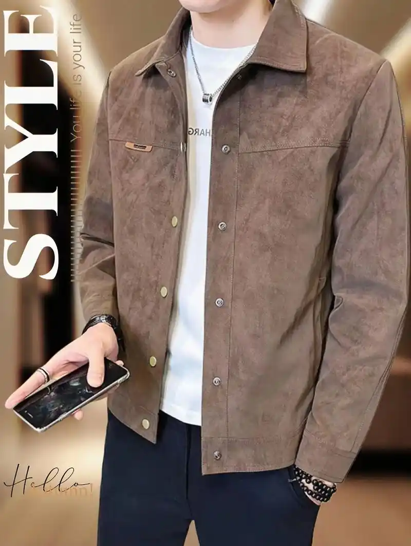 春秋新款男士翻领夹克外套!兄弟们,男士痞帅春秋翻领外套来啦! - 抖音