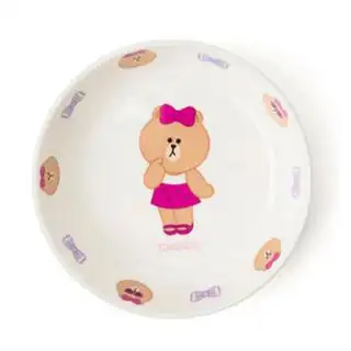 商品line friends 丘可树脂碟子(s)粉色 可爱卡通周边公仔碗碟餐具