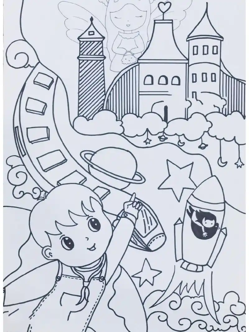 梦想主题绘画比赛作品  一个学生的参赛作品,关于梦想主题的,上面有