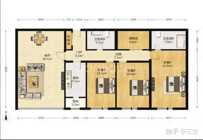 家有儿女中他们家的房子有多大户型图是怎么样的