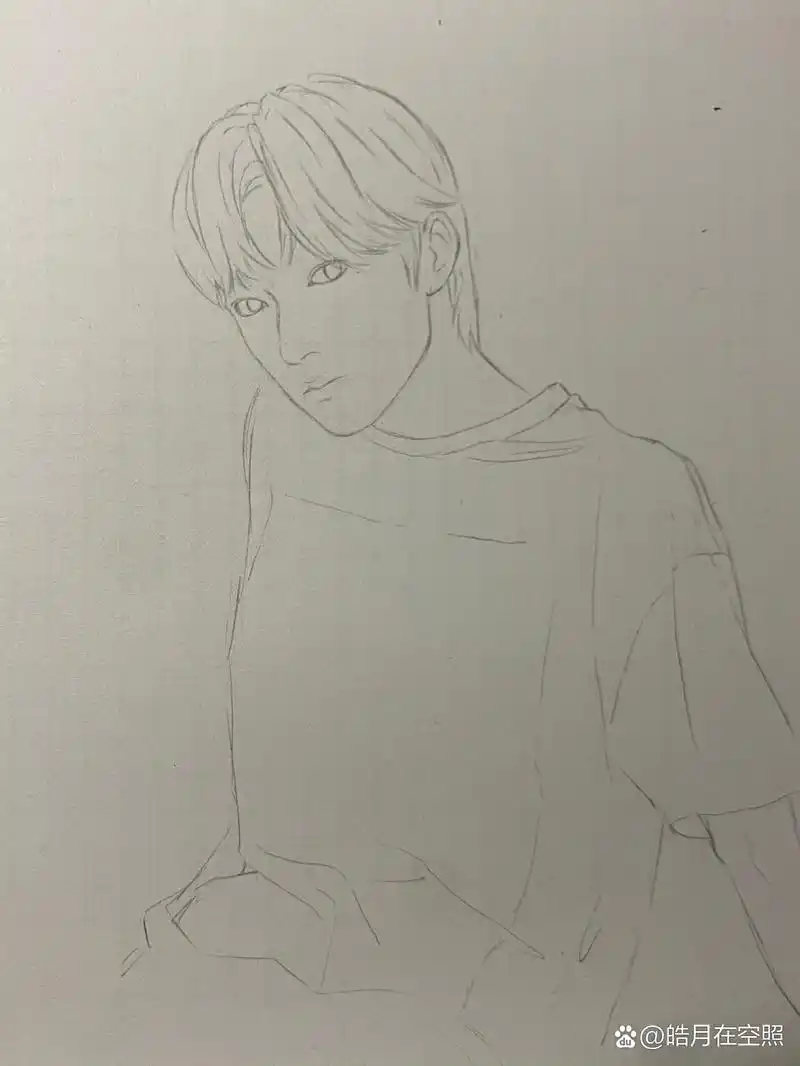 刘耀文手绘 | 手绘练习67 给很好很好的朋友画的刘耀文 你们心心念念