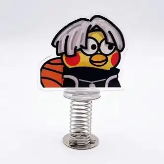 万代(bandai)ikun车载哥哥坤坤车摆件小黑子坤坤电动车弹簧摇摇乐鸡你