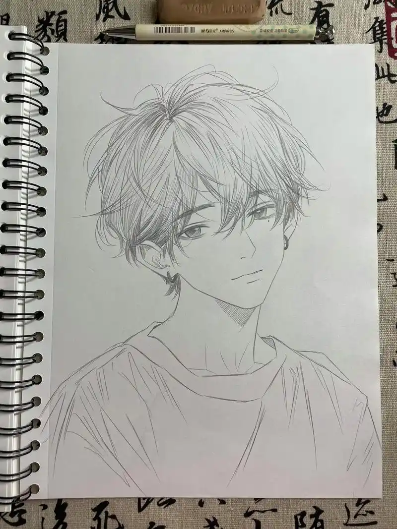 手绘#临摹 #手绘动漫人物 #铅笔稿 - 抖音