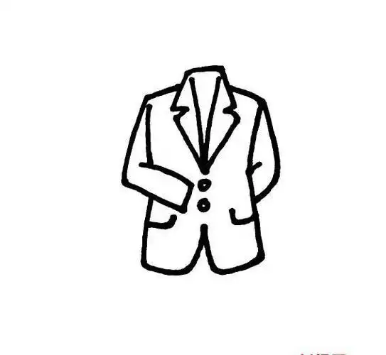 学生男生西装简笔画