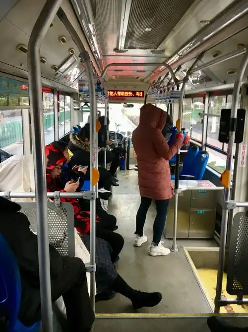新春佳节坐公交车的乘客们