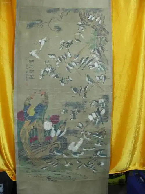 林良百鸟朝凤画作一副