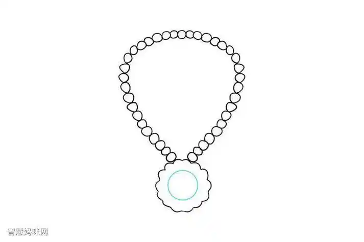 漂亮的手饰简笔画