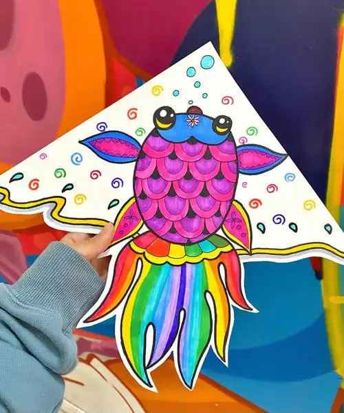 儿童画风筝09少儿创意美术