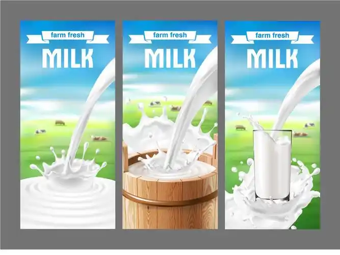 平面|广告设计 海报设计 餐饮海报 > 牛奶和乳制品海报矢量素材设计
