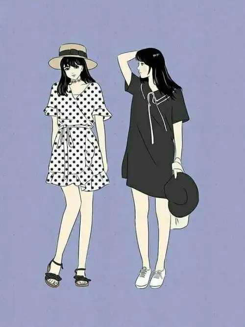 超级好看的闺蜜背景图