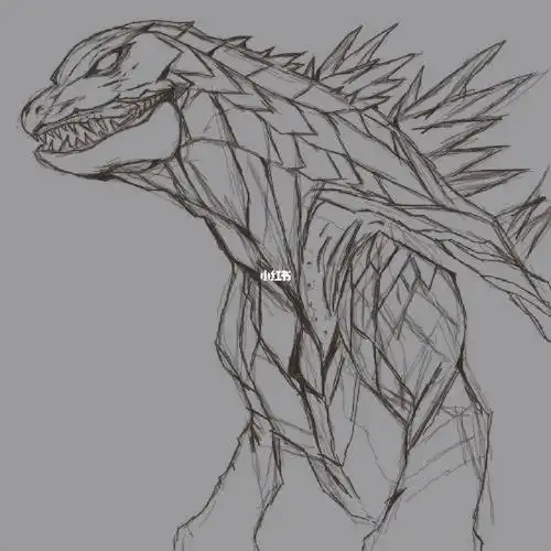 哥斯拉手绘