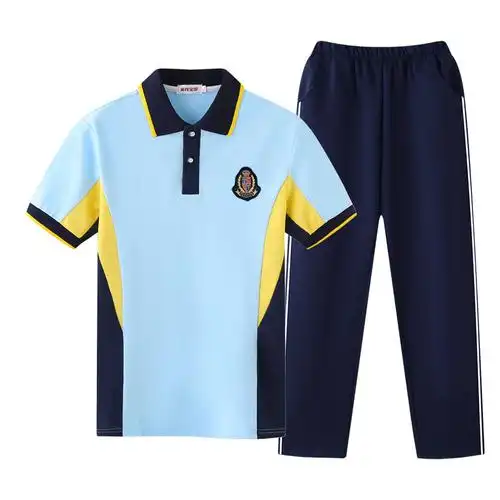 中学生校服夏季短袖t恤班服学院风高中小学生幼儿园园服2608
