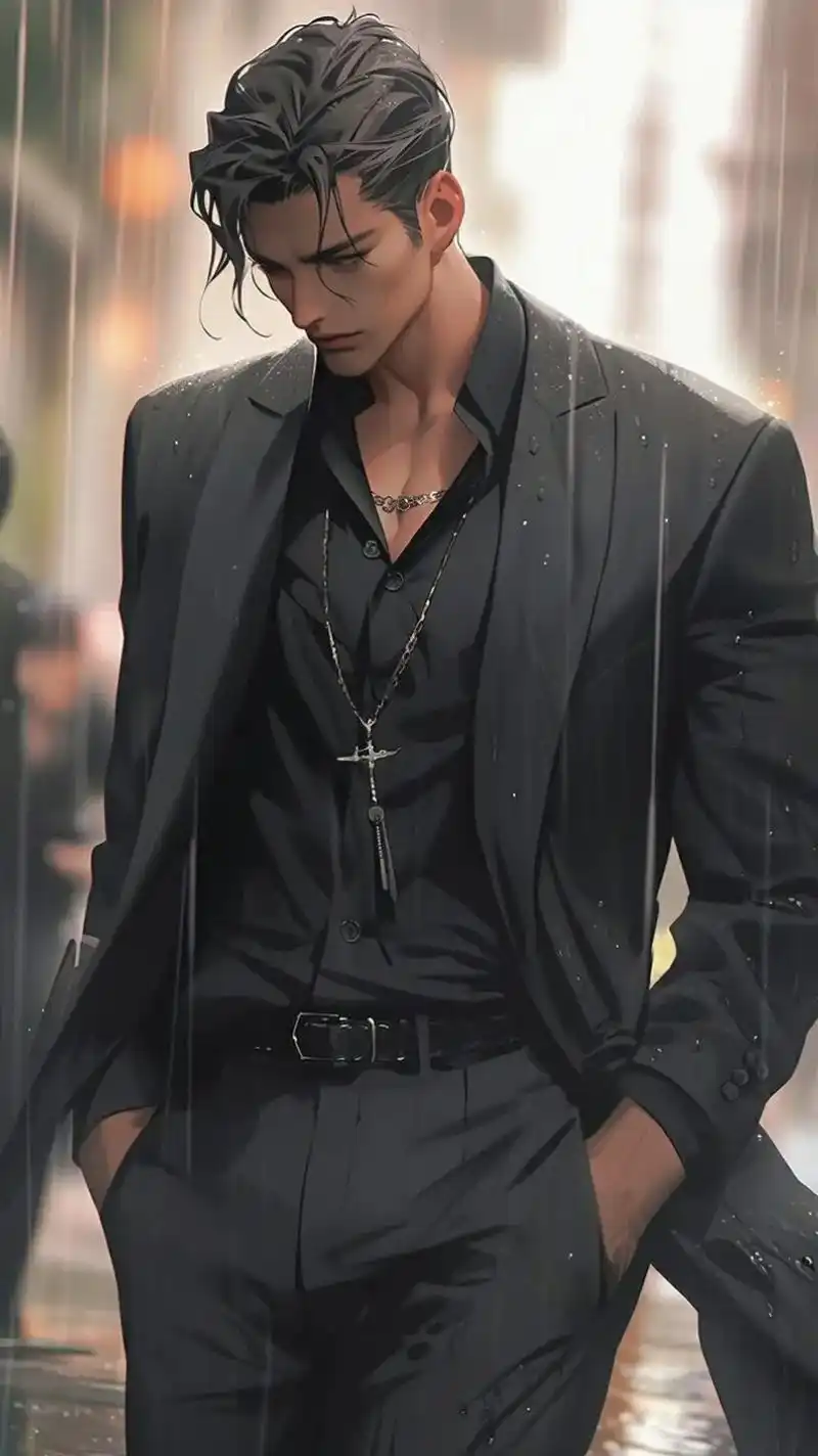 黑色,西装,霸道总裁!#二次元男友 #霸总 #省份拟人 #高 - 抖音