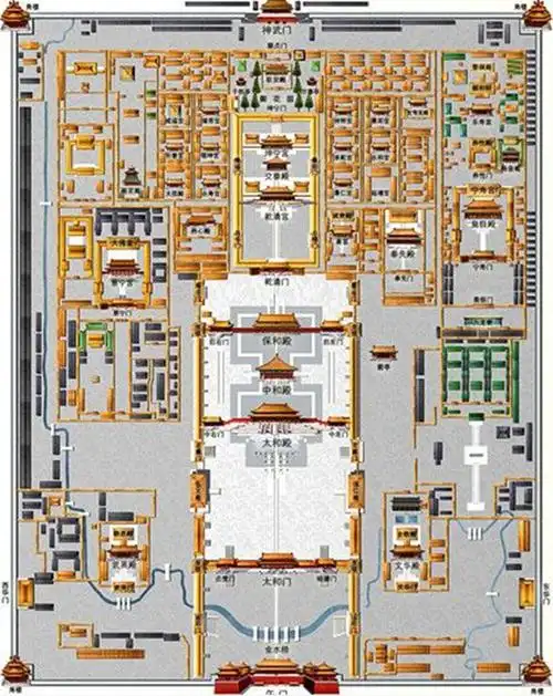 故宫位于北京市中心,也称"紫禁城".