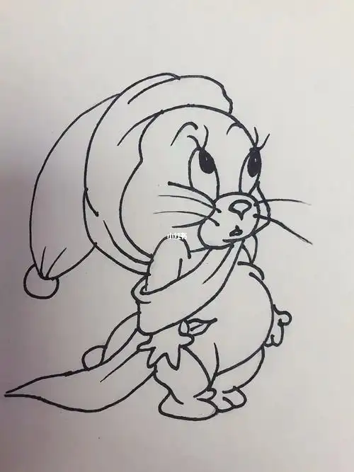 简笔画打卡05一只没来及上色的jerry