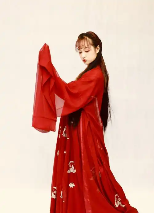 古装写真,小姐姐的红裙子真好看!