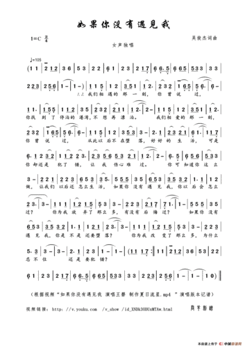 如果你没有遇见我(吴俊杰词曲)