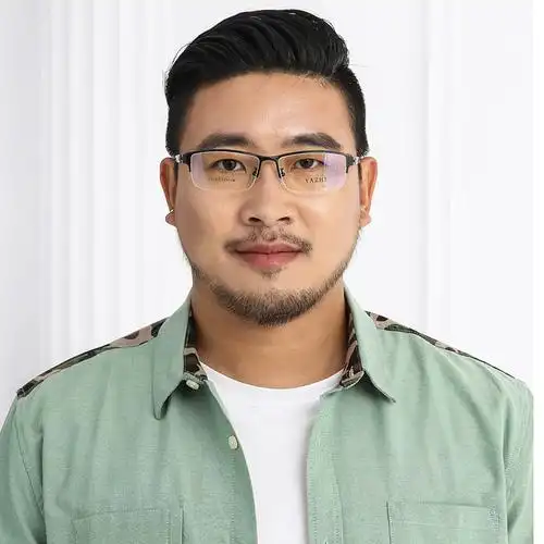 大码近视近视眼眼镜配镜大脸镜框男士商务半框定制成品光学镜